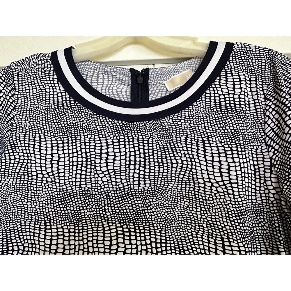 Michael Kors‎ Navy/White Snake Skin Print Dress Size XS